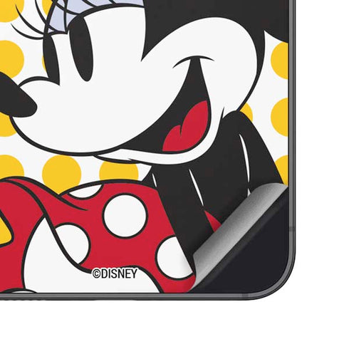 Disney Minnie Mouse Profile Yellow Dots Galaxy S25 Skin